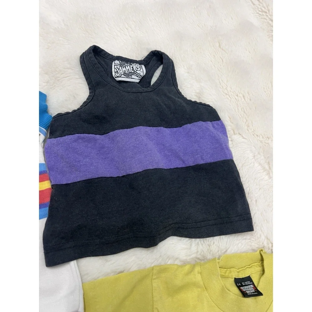 Vintage Baby Toddler Single Stitch Travel T Shirts Tractor Clothing Lot